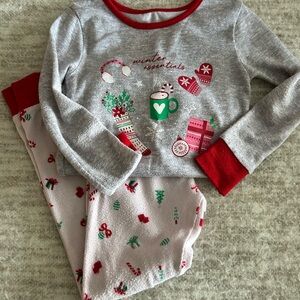 Laura Ashley Gray and Red Kids Pajama Set